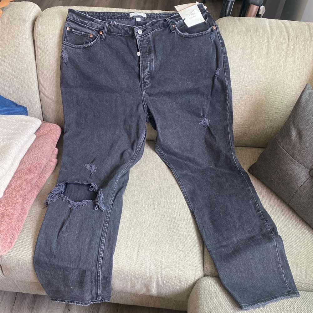 NWT black curve love dad jeans from Abercrombie & fitch